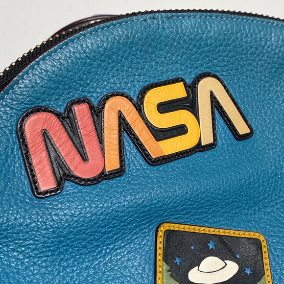 Rare Coach Space Rexy Astronaut Nasa Rocket UFO Backpack Leather HTF Jetpack - Picture 5 of 14
